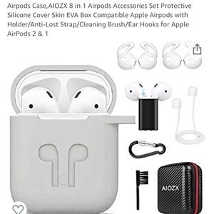 New Silicone AirPod Case Cover w/Accessories